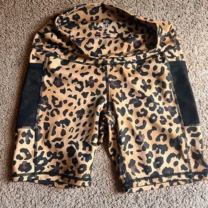 #104 Leopard Print Biker Shorts